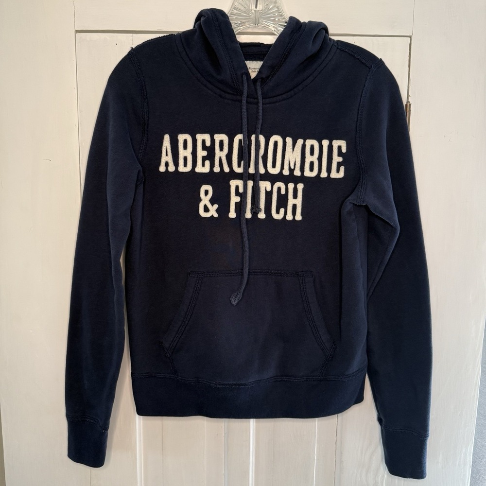 Abercrombie & Fitch Size XS Hoodie Blue Soft Cotton Blend Sweater